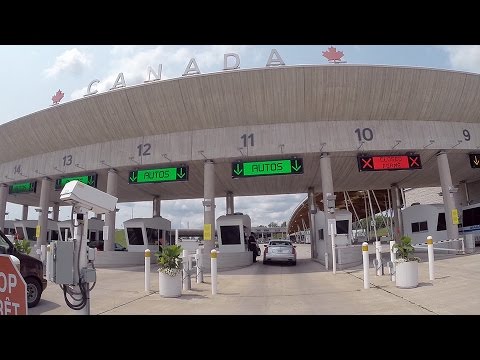 US Canada Peace Bridge border crossing