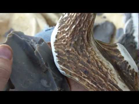 174 - Spalling Blades From Raw Chert (Flint) Core