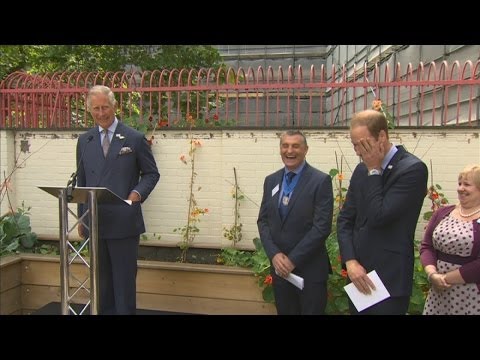 Prince Charles jokes with William after being described as 'buff'