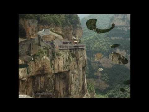 Buddhist Temple in Northern China. Temple Suspended/Built in the Mountains.