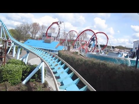 Shockwave Front Row on-ride HD POV Drayton Manor