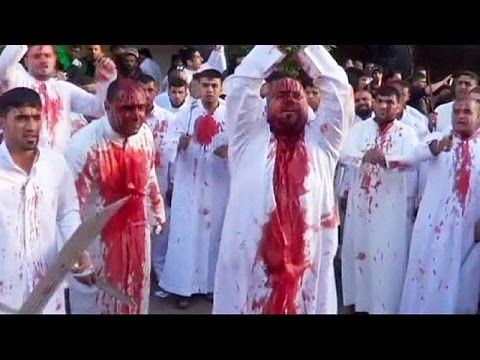 Graphic footage: Shi'ite Muslims observe Ashura holy day, Iraq