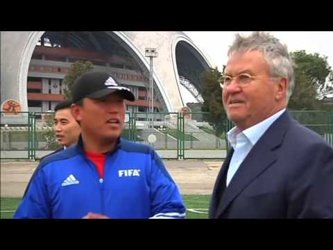 Former Netherlands soccer coach visits North Korea.