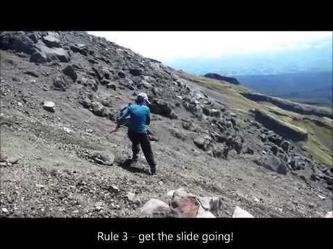 Beginners guide to descending steep scree