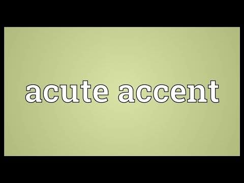 Acute accent Meaning