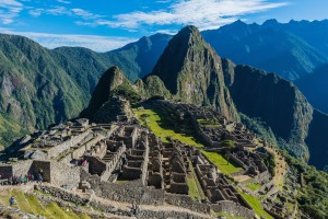 Machu Picchu, Incas ruins in the peruvian Andes at Cuzco Peru