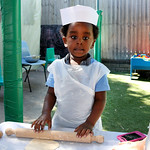 Matzah Bakery at Hug A Bub. Caleb Wright rolling his dough. Pic Noel Kessel.