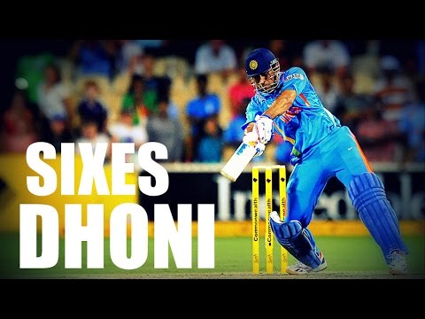 MS Dhoni - Top 10 Biggest Monstrous Sixes - Amazing Power Hitting