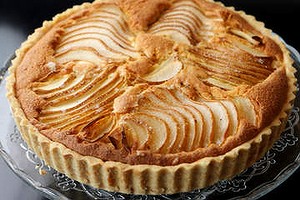 Pear and frangipane tart at Our Kitchenette in Hawthorn.