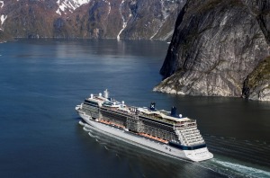 Celebrity Solstice sailing in Alaska.