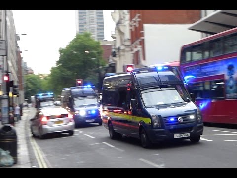 Massive Police Emergency Response in London - Convoys, Vans, Cars & Motorcycles