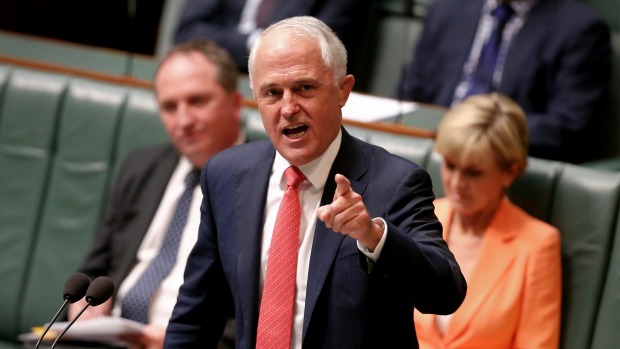 Prime Minister Malcolm Turnbull during question time on Tuesday.