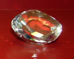 Glass replica of the Kohinoor diamond in its original form, it was unearthed in Kollur on the banks of Krishna river during Kakatiya reign and was among the booty looted by Muslim Turkic Tughlaq dynasty invaders after the dynasty's fall.