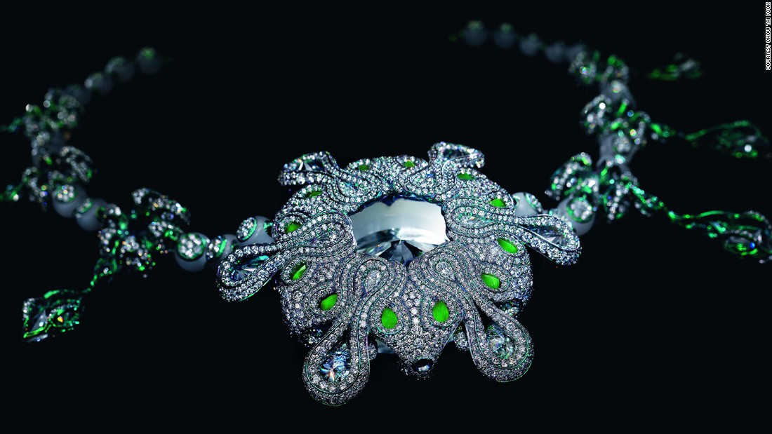 Jeweler Wallace Chan and a team of craftsman worked  47,000 hours to transform the stone it &lt;a href=&quot;http://edition.cnn.com/2015/09/03/luxury/gallery/11000-diamonds-wallace-chan/&quot;&gt;into this piece&lt;/a&gt;, which Chai Tai Fook estimates could be worth $200 million.  