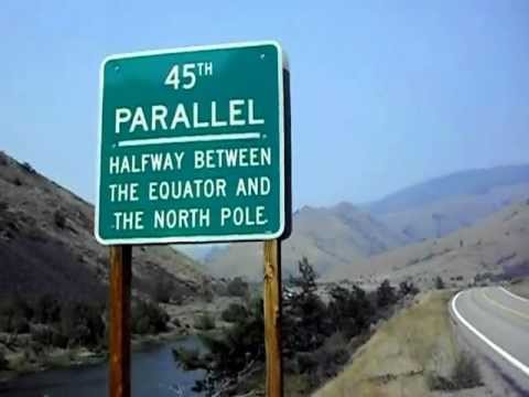 45th Parallel  - Halfway between the Equator and the North Pole in Idaho