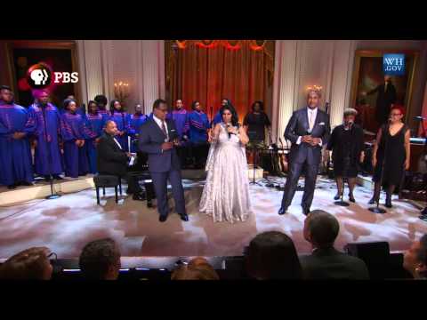 Aretha Franklin Performance At White House 2015.