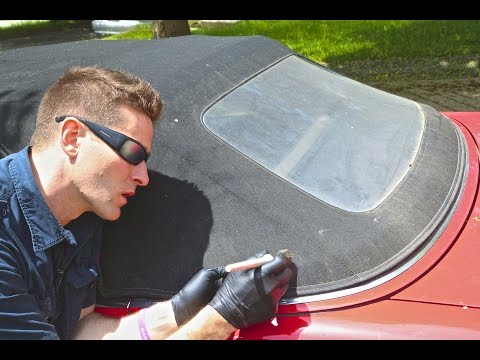 How to Clean Convertible Top & Restore "Yellow" Window