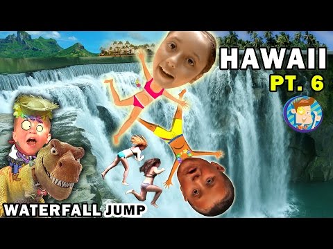 WATERFALL JUMPING KIDS! Epic Hiking Adventure @ Twin Falls Hawaii (FUNnel Vision Trip - Maui Part 6)