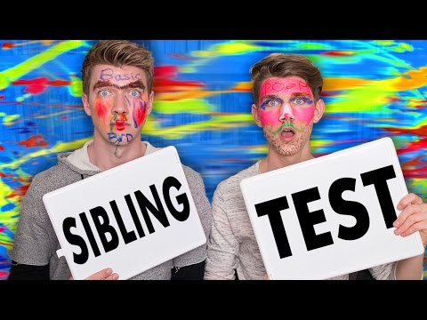 SIBLING TEST CHALLENGE w/FACE PAINT | Collins Key (Sibling Tag)