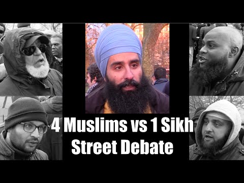 Who is your Guru? 4 Muslims vs 1 Sikh Street Debate @ Hyde Park Speakers Corner London