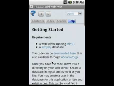 Wiki Web Help Mobile Application