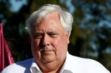 Palmer United Party leader Clive Palmer during the Transport Workers Union (TWU) rally calling for safe rates, on the ...