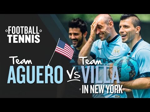 FOOTBALL TENNIS | Team Aguero v Team Villa | New York Challenge 1