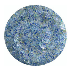 eUnique Decor - Paradise Charger Plate - Brighten your table decor with the vibrant Paradise Charger Plate. This decorative blue plate is made from inlaid iridescent blue abalone shell. Display it alongside pieces of beach style decor for a cohesive look.