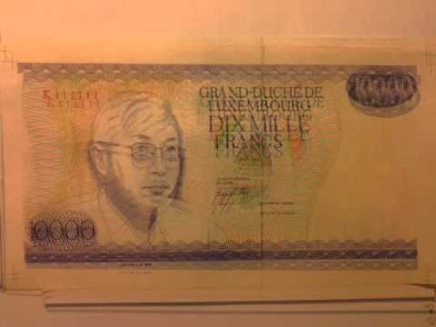 手繪鈔票(盧森堡法郎篇) Banknote drawing (Luxembourgish Franc)