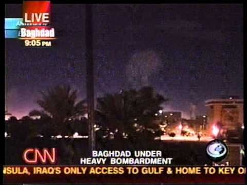 "Shock and Awe" The Beginning of the 2003 Invasion of Iraq (CNN Live Coverage)