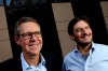 Geoff Culbert, president and chief executive of GE Australia and New Zealand  with Derek Proudian, chief executive of ...