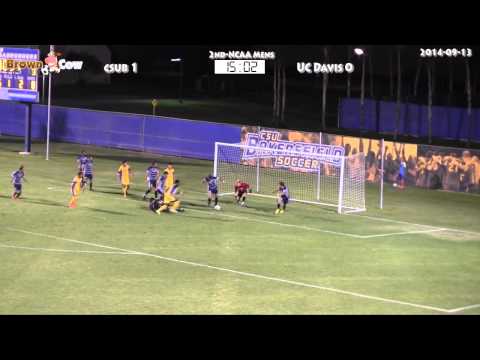 20140913 NCAA Mens Soccer   CSU Bakersfield v UC Davis Highlights