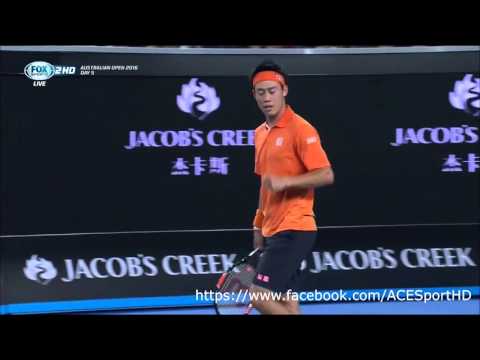 Kei Nishikori vs Guillermo Garcia Lopez Australian Open  2016 tennis highlights HD720p50 by ACE