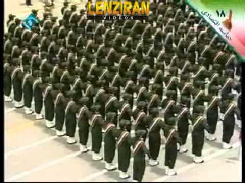 Revolutionary Guard military parade for Ayatollah Khamenei in Emam Hossein university