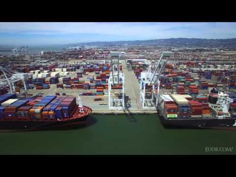 Aerial View of the Port of Oakland Container Terminal