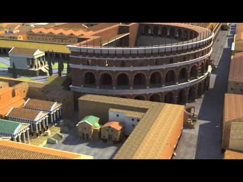 Ostia Antica, harbor of the Imperial Rome - A computer reconstruction