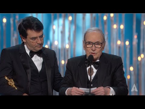 Ennio Morricone winning Best Original Score for "The Hateful Eight"