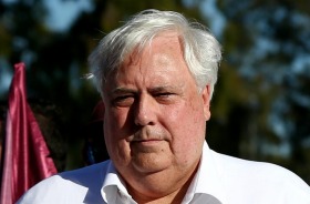 Palmer United Party leader Clive Palmer during the Transport Workers Union (TWU) rally calling for safe rates, on the ...