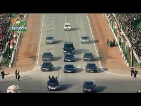 Indian Republic day 2013- Prime Minister's,President's and Vice President's motorcades