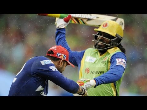 Oh No! Chris Gayle Hits Yuvraj Singh With His Bat ?