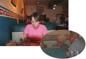 Ann Richards used to follow me everywhere. Las Manitas, Austin TX, 2004.