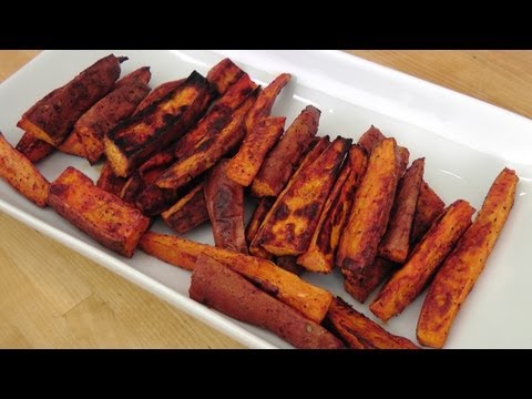 Roasted Sweet Potato Fries Recipe - Laura Vitale - Laura in the Kitchen Episode 230