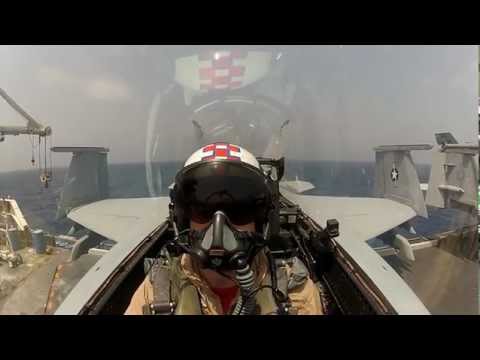 Strike Fighter Squadron - USS Enterprise - Cockpit Camera - Amazing Aerial Footage of Fighter Jet