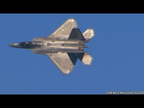 2012 San Francisco Fleet Week - F-22 Raptor Demo & Heritage Flight with F-16 GoPro [COCKPIT FOOTAGE]