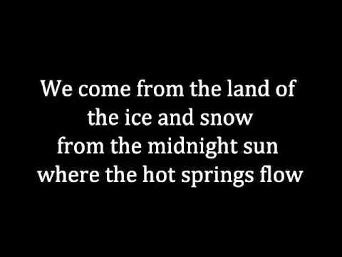 Led Zeppelin  -- Immigrant song [LYRICS]