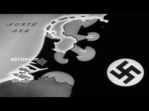 HD Stock Footage WWII Divide and Conquer R3 - French Man Maginot Line, Blitzkrieg Across Holland