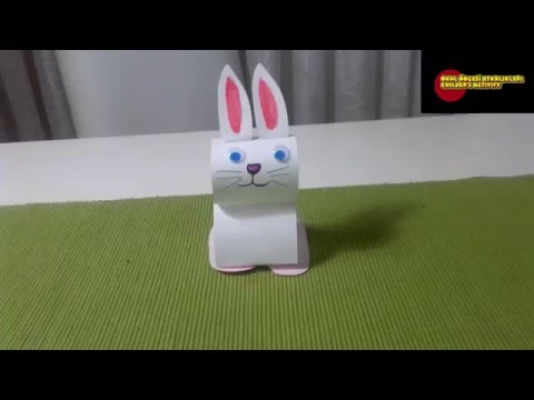 141.ÜÇ BOYUTLU TAVŞAN YAPMA-3D RABBIT CONSTRUCTION ACTIVITY