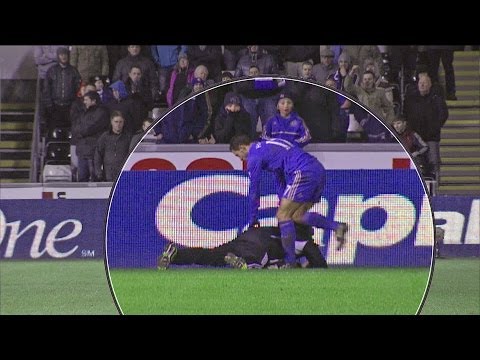 Eden Hazard Kicks Ballboy At Swansea V Chelsea Match