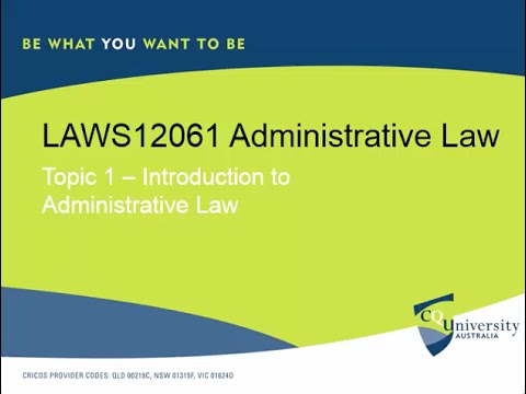 LAWS12061 01 2015 Introduction to Administrative Law