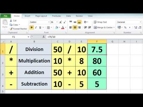 Excel 2010 Tutorial For Beginners #3 - Calculation Basics & Formulas (Microsoft Excel)